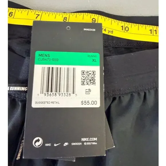Nike Dri-FIT Running Shorts XL Black Lined Athletic Gym Mens - Picture 5 of 9